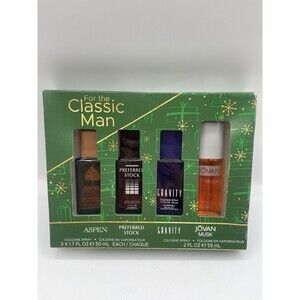 COTY For The Classic Man Cologne Set Aspen, Preferred Stock, Gravity, Jovan Musk
